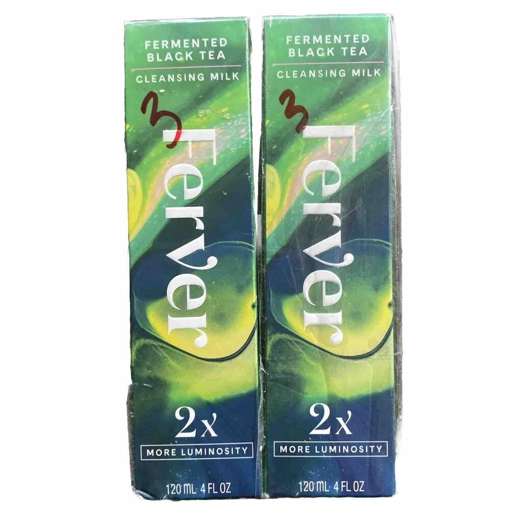 Ferver Fermented Black Tea Cleansing Milk for Skin Luminosity 4 fl. oz Lot Of 2